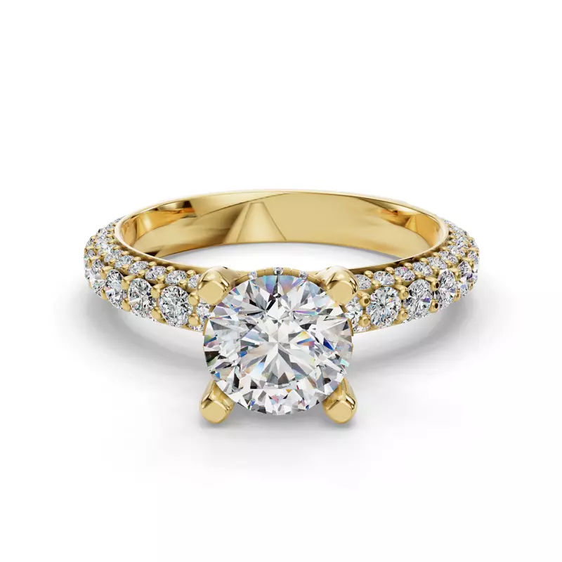 Skyler Rolled Pavé Engagement Ring