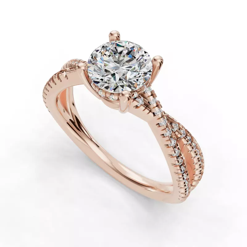 14K Rose Gold Kaliyah Engagement Ring