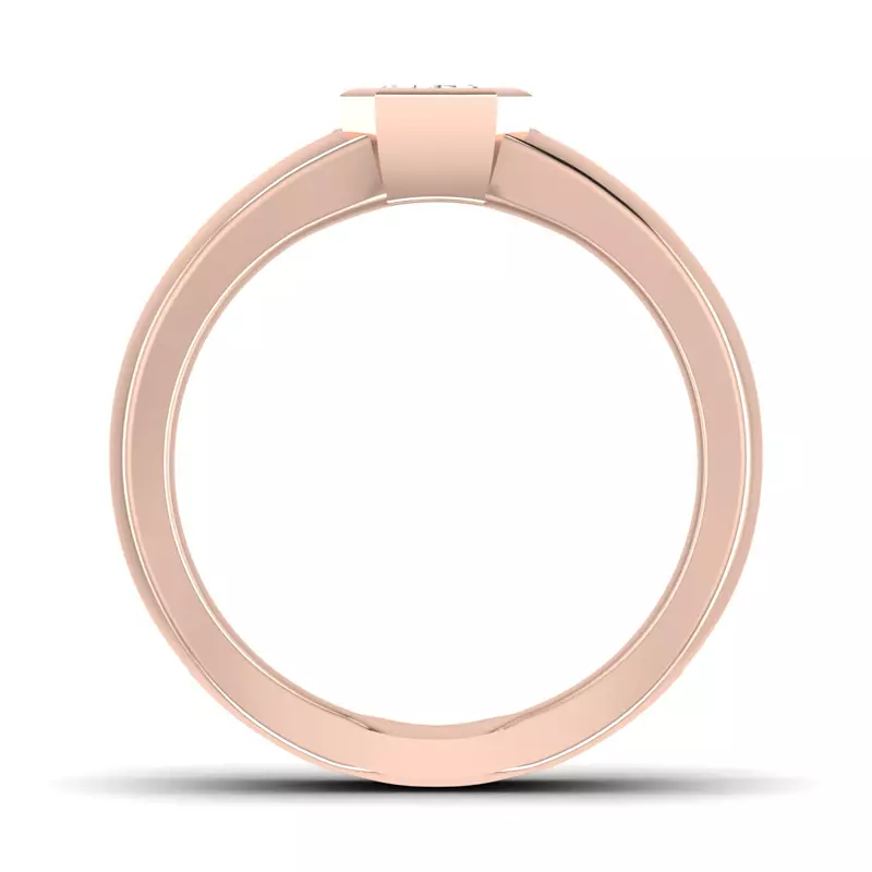 14K Rose Gold Haley Rolled Pavé Butterfly Engagement Ring