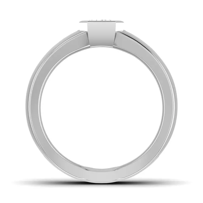 Platinum Haley Rolled Pavé Butterfly Engagement Ring