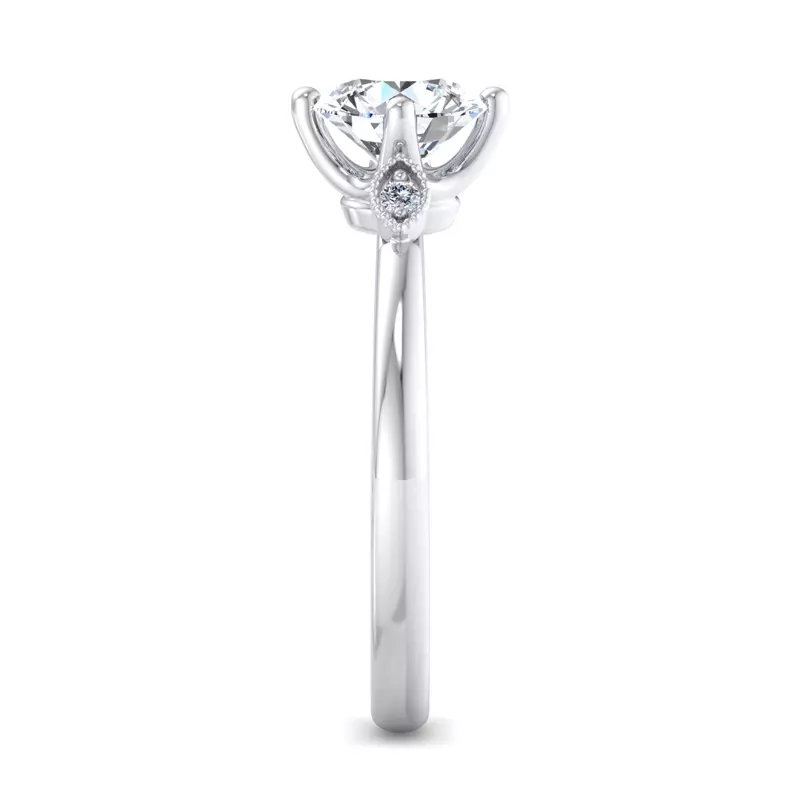 Platinum Jayleen U-Prong Three-Stone Engagement Ring