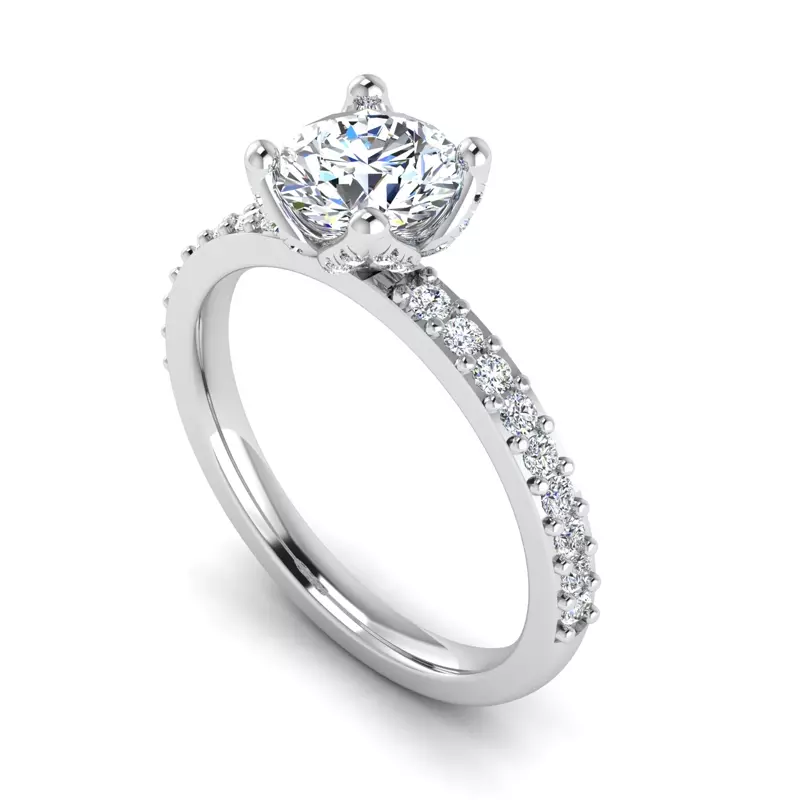 Platinum Yaretzi Tulip Engagement Ring