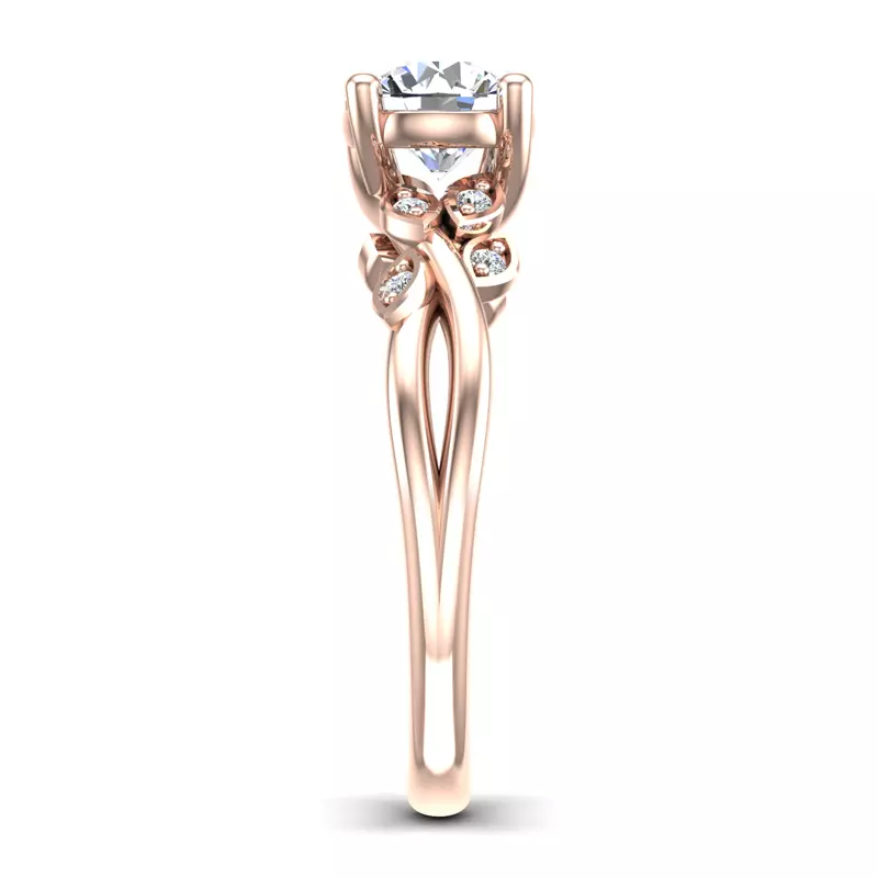 14K Rose Gold Oaklyn Split Shank Vine Engagement Ring