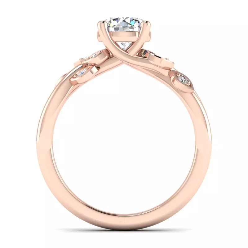 14K Rose Gold Oaklyn Split Shank Vine Engagement Ring