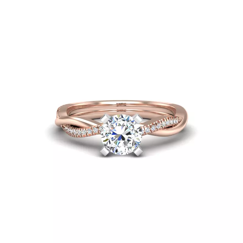 14K Rose Gold Opal Engagement Ring