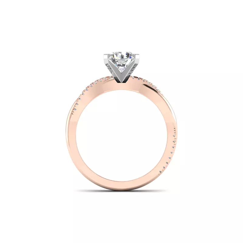 14K Rose Gold Opal Engagement Ring