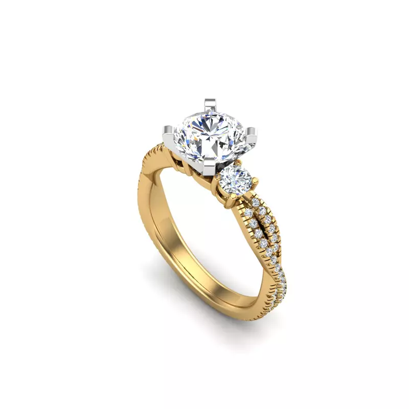 14K Yellow Gold Clementine Engagement Ring