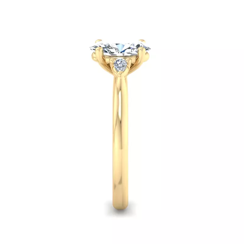 14K Yellow Gold Michaela Classic Pear Three-Stone Engagement Ring
