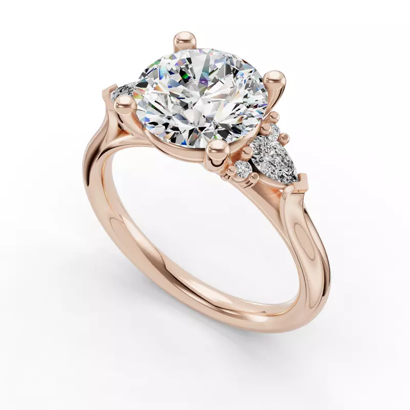 14K Rose Gold Caladral Engagement Ring