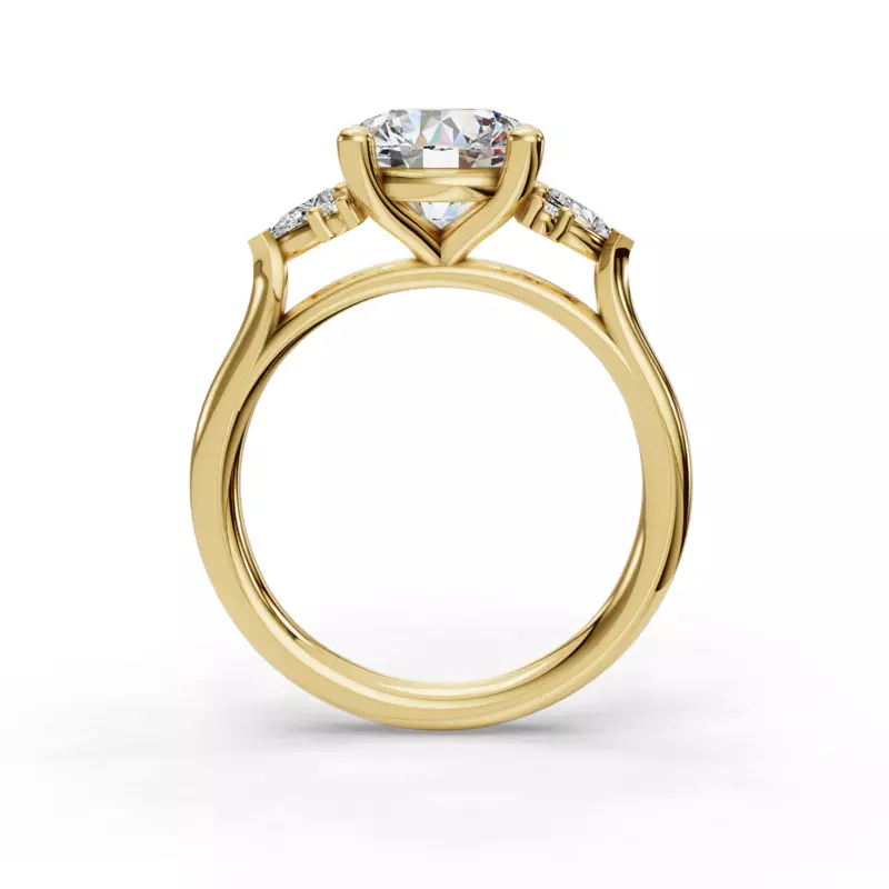 14K Yellow Gold Caladral Engagement Ring