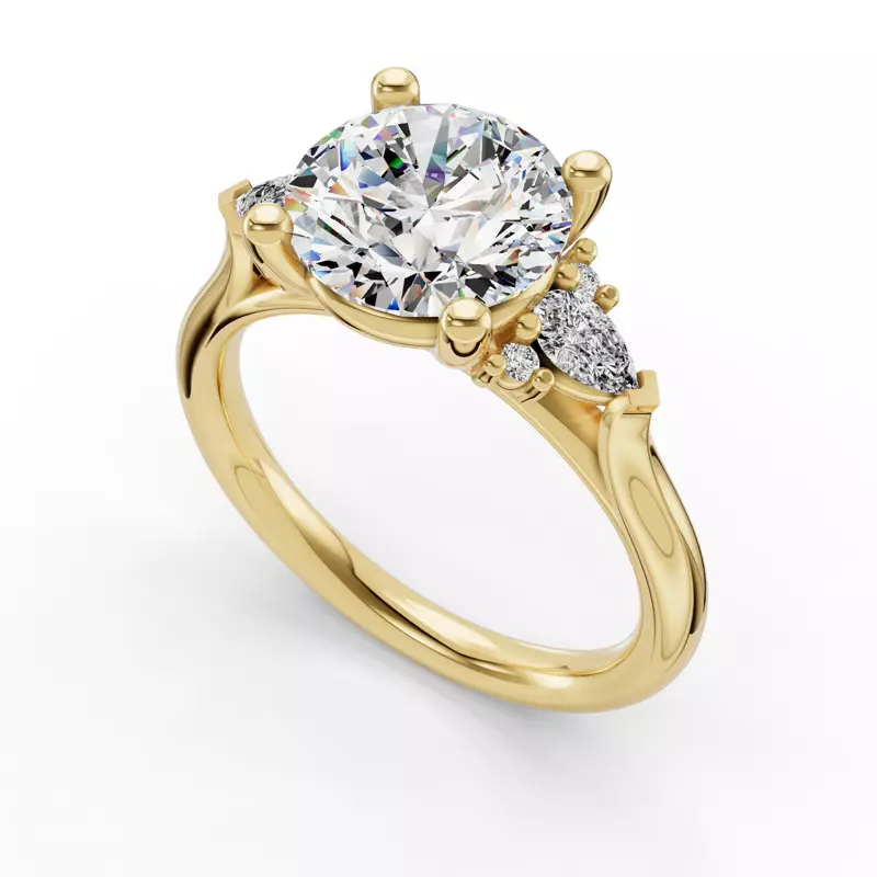 14K Yellow Gold Caladral Engagement Ring