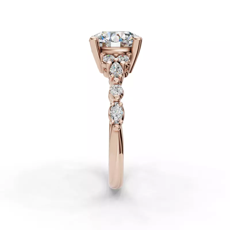 14K Rose Gold Zavi Engagement Ring