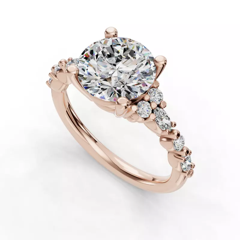 14K Rose Gold Zavi Engagement Ring