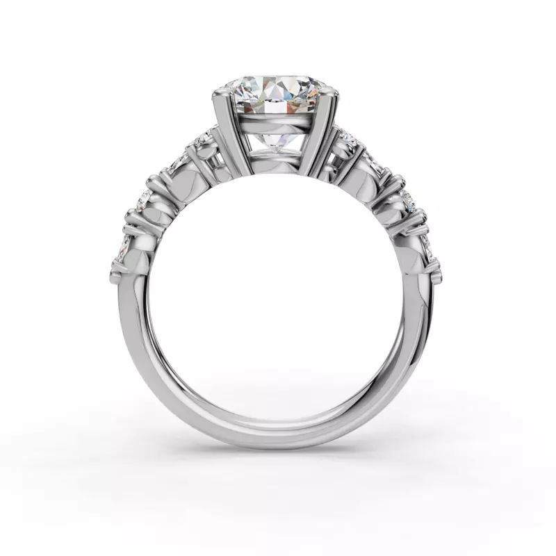 14K White Gold Zavi Engagement Ring