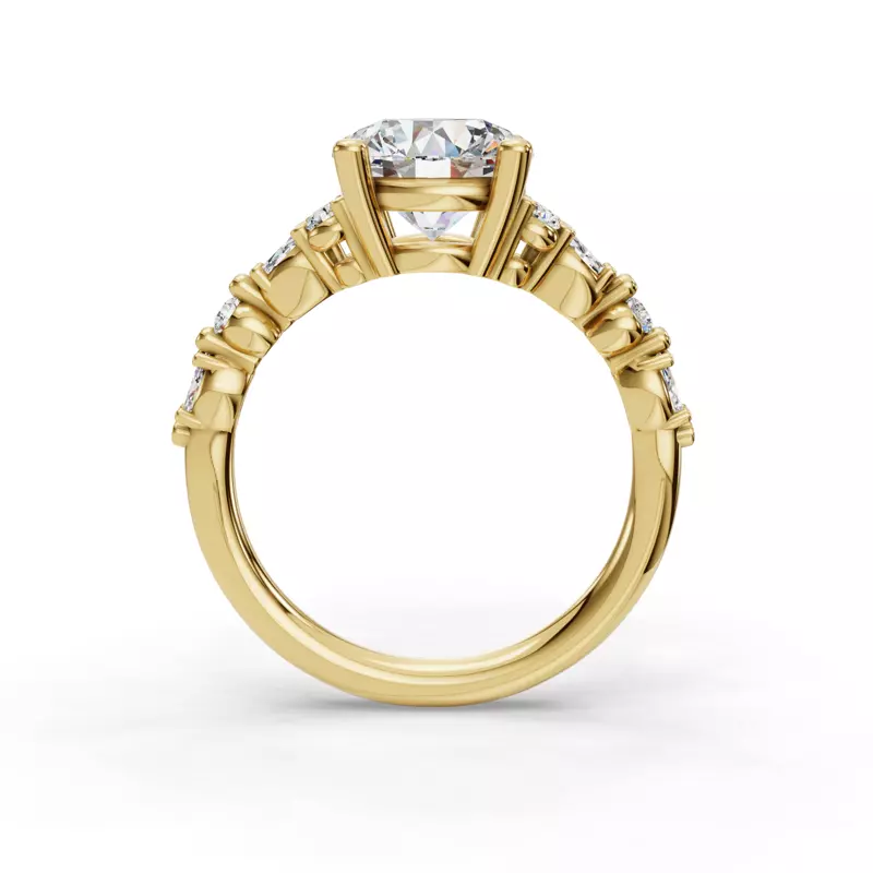 14K Yellow Gold Zavi Engagement Ring