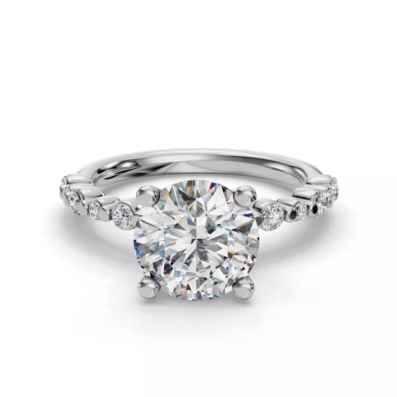 14K White Gold Renza Petite Engagement Ring