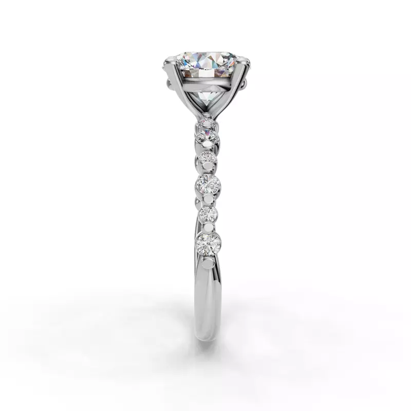 14K White Gold Renza Petite Engagement Ring