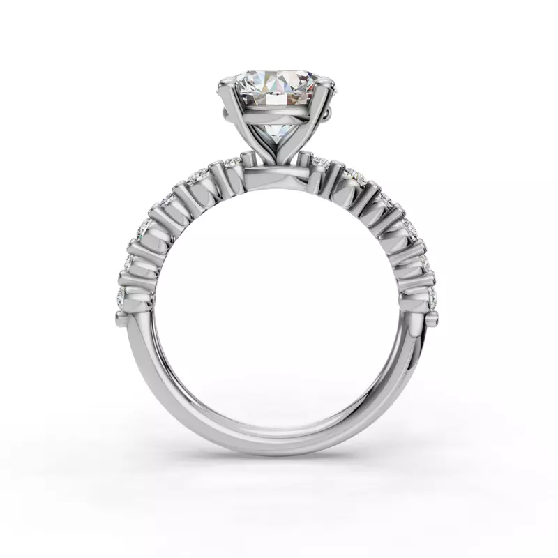 14K White Gold Renza Petite Engagement Ring