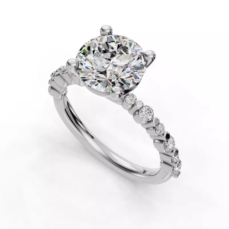 14K White Gold Renza Petite Engagement Ring