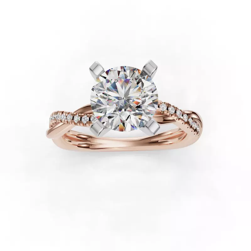 14K Rose Gold Heaven Engagement Ring