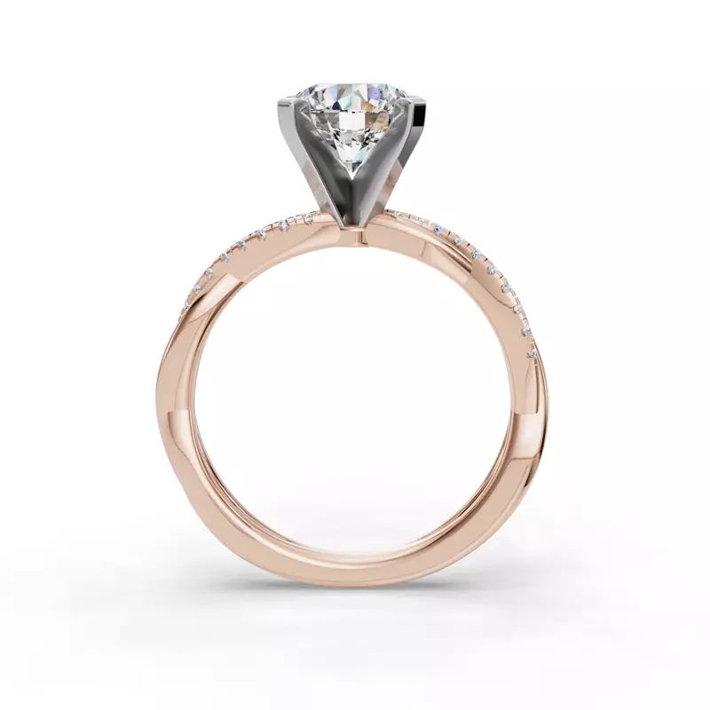 14K Rose Gold Heaven Engagement Ring