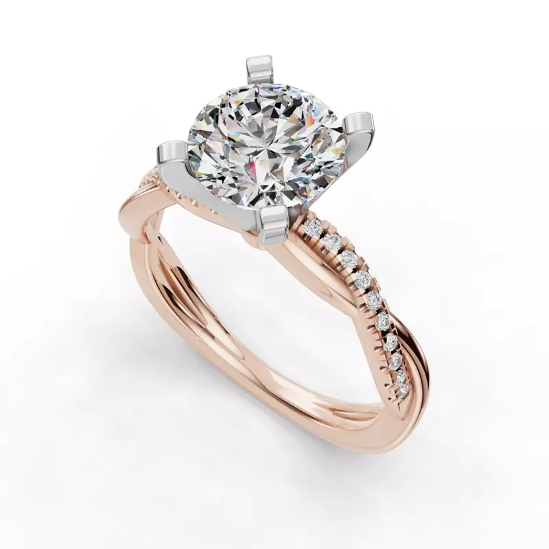 14K Rose Gold Heaven Engagement Ring