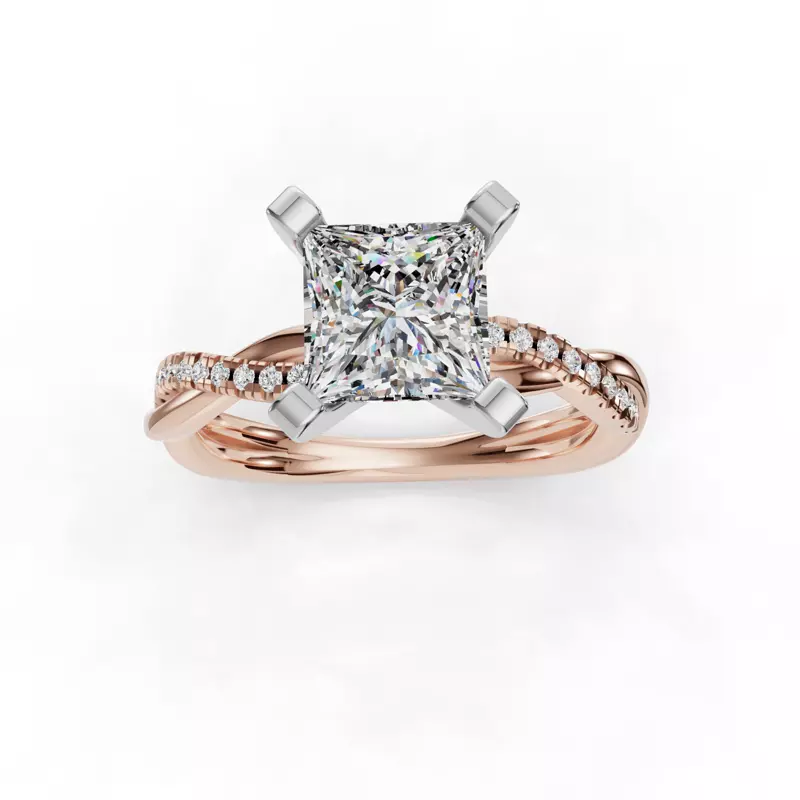 14K Rose Gold Heaven Engagement Ring