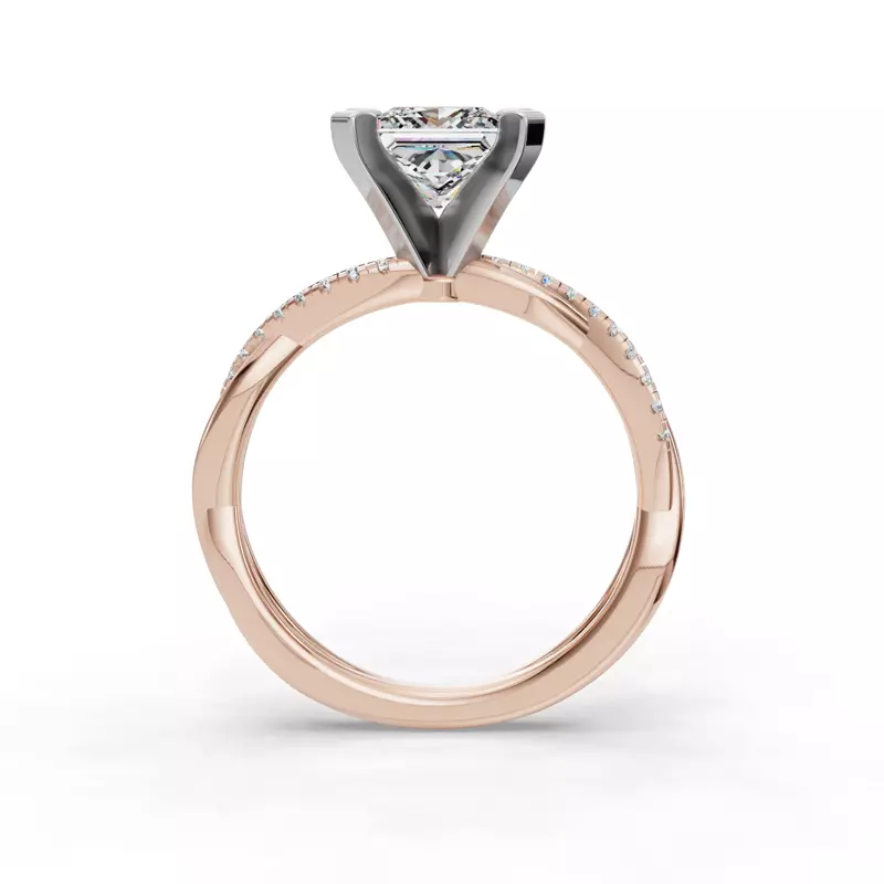 14K Rose Gold Heaven Engagement Ring