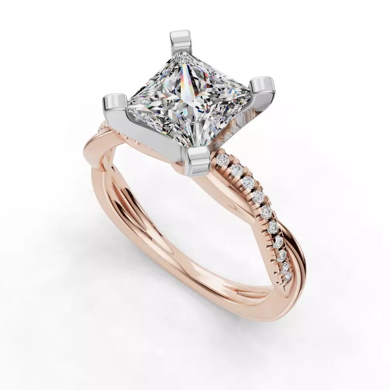 14K Rose Gold Heaven Engagement Ring