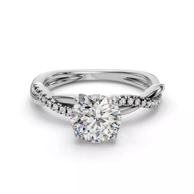 14K White Gold Heaven Engagement Ring