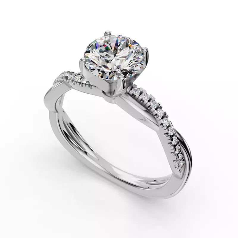 14K White Gold Heaven Engagement Ring