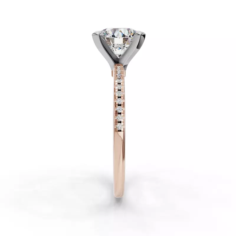 14K Rose Gold Kyla Pave Engagement Ring
