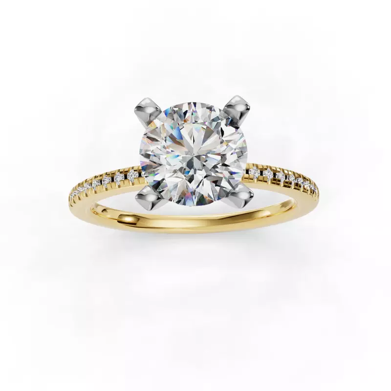 14K Yellow Gold Kyla Pave Engagement Ring