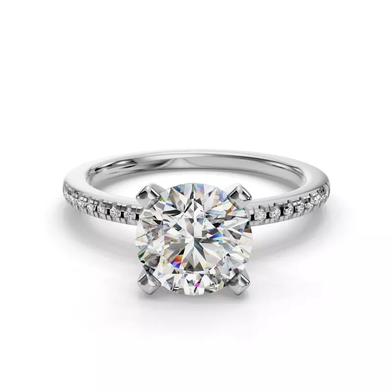 Platinum Kyla Pave Engagement Ring