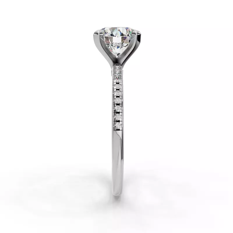 Platinum Kyla Pave Engagement Ring