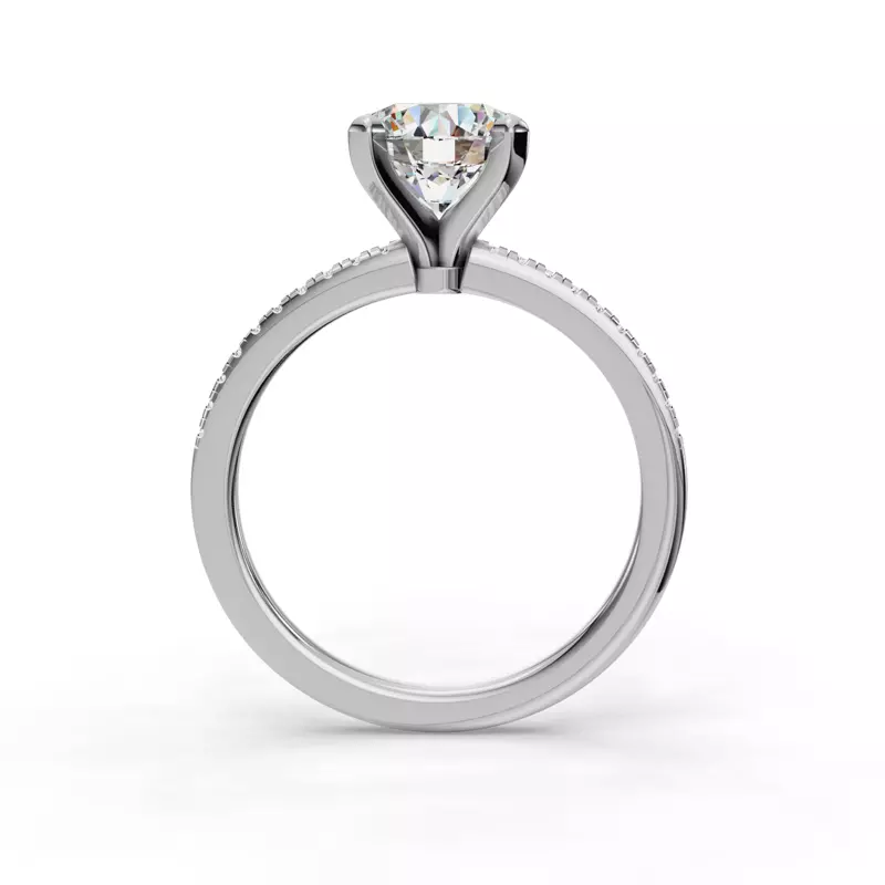 Platinum Kyla Pave Engagement Ring