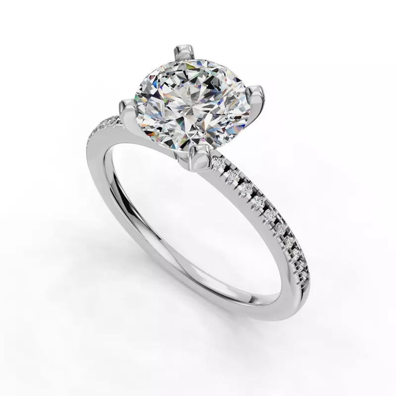 Platinum Kyla Pave Engagement Ring