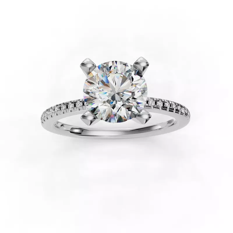 Platinum Kyla Pave Engagement Ring