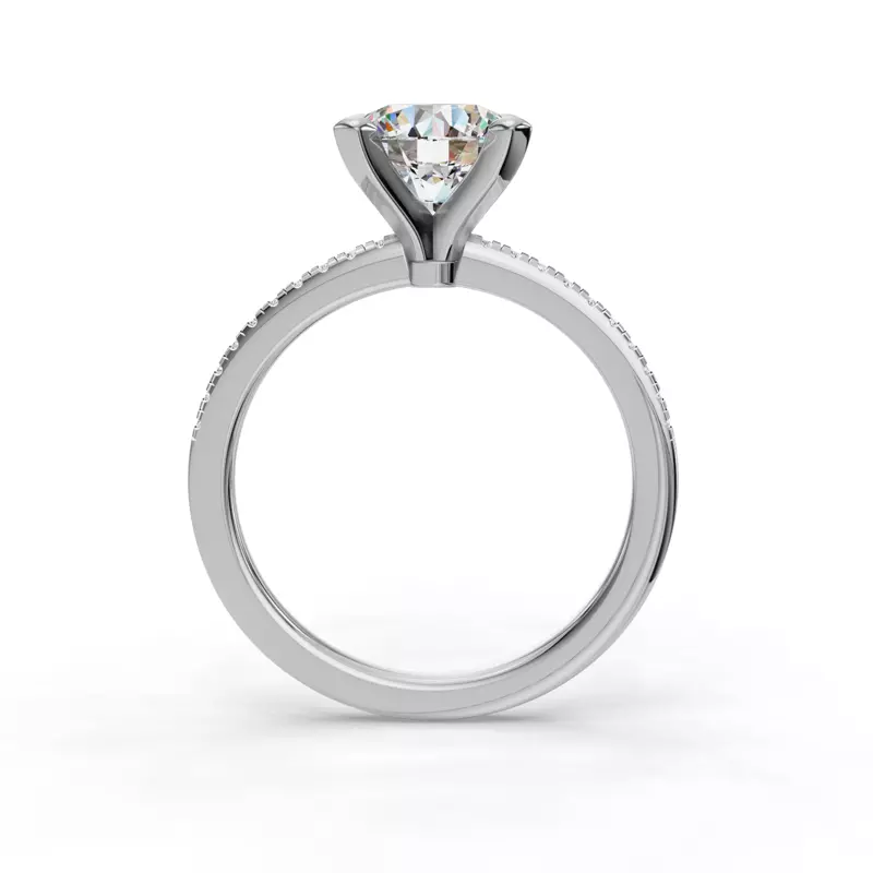 Platinum Kyla Pave Engagement Ring