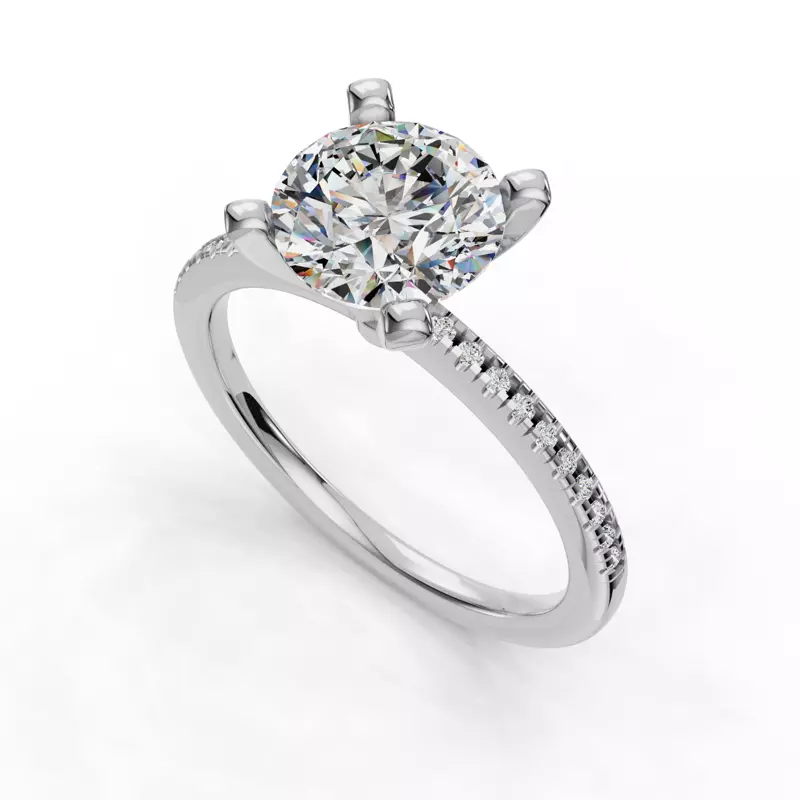 Platinum Kyla Pave Engagement Ring