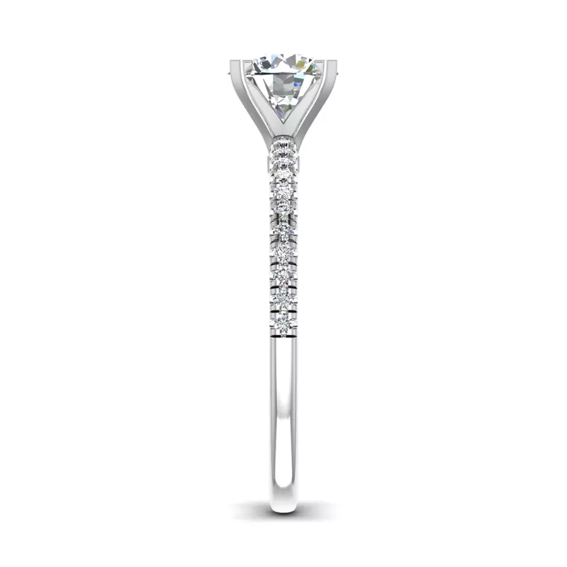 14K White Gold Carter Pave Engagement Ring