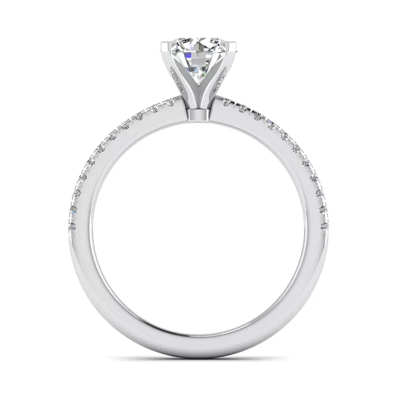 14K White Gold Carter Pave Engagement Ring