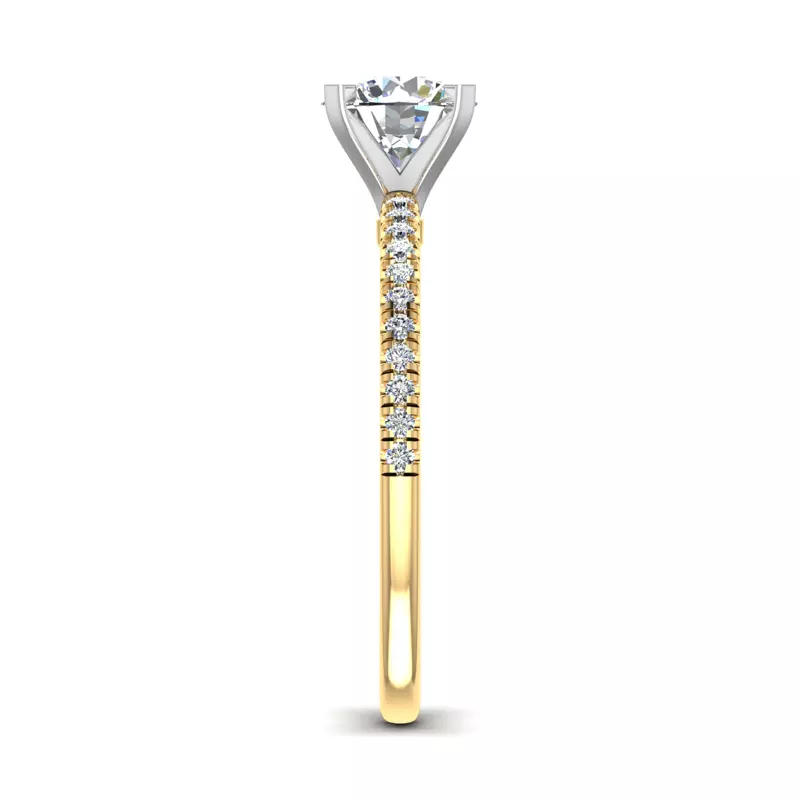 14K Yellow Gold Carter Pave Engagement Ring