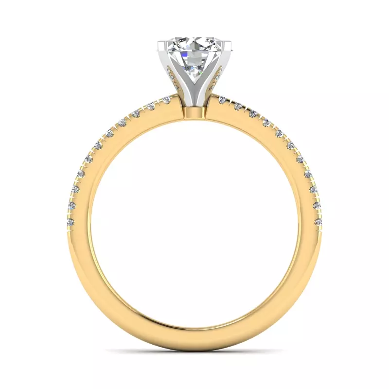 14K Yellow Gold Carter Pave Engagement Ring
