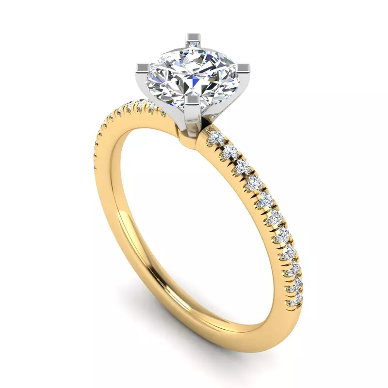 14K Yellow Gold Carter Pave Engagement Ring