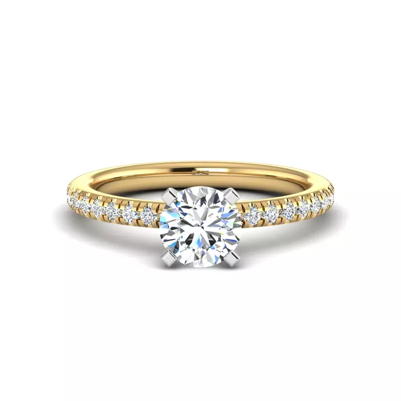 14K Yellow Gold Kora Pave Engagement Ring