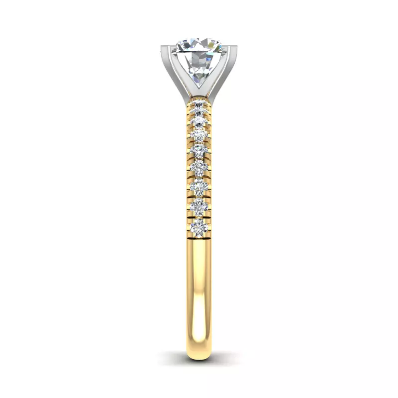 14K Yellow Gold Kora Pave Engagement Ring