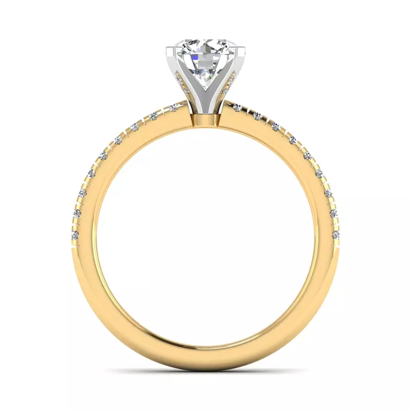 14K Yellow Gold Kora Pave Engagement Ring
