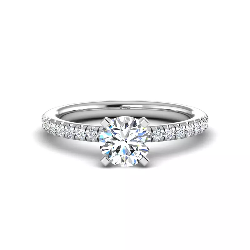 18K White Gold Kora Pave Engagement Ring