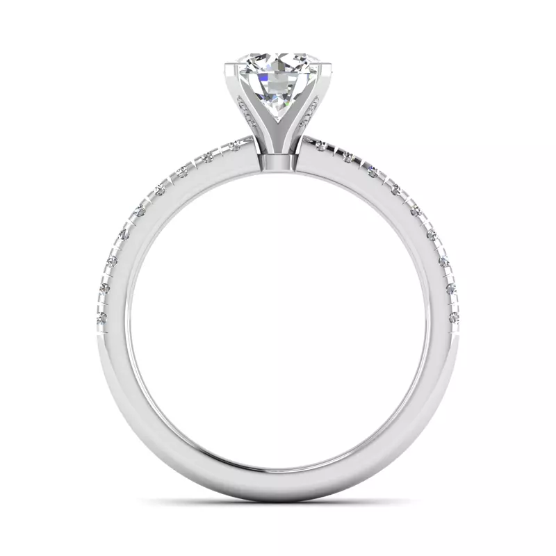 18K White Gold Kora Pave Engagement Ring